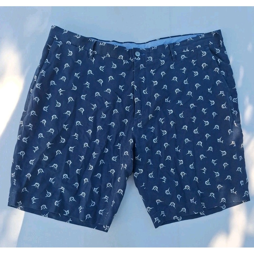 Ralph Lauren Polo Chino Shorts Marlin 40 Blue Sail Fish Classic Fit‎ Preppy